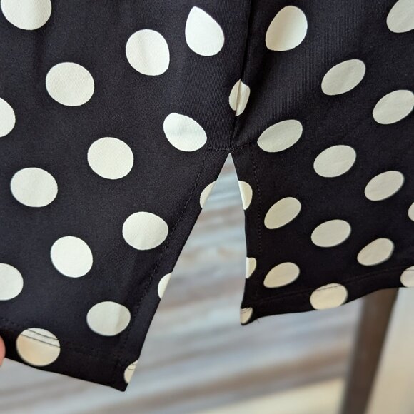 Lands' End Quick Dry Swim Cover-up Dress Black with White Polka Dots L Large - Picture 5 of 13